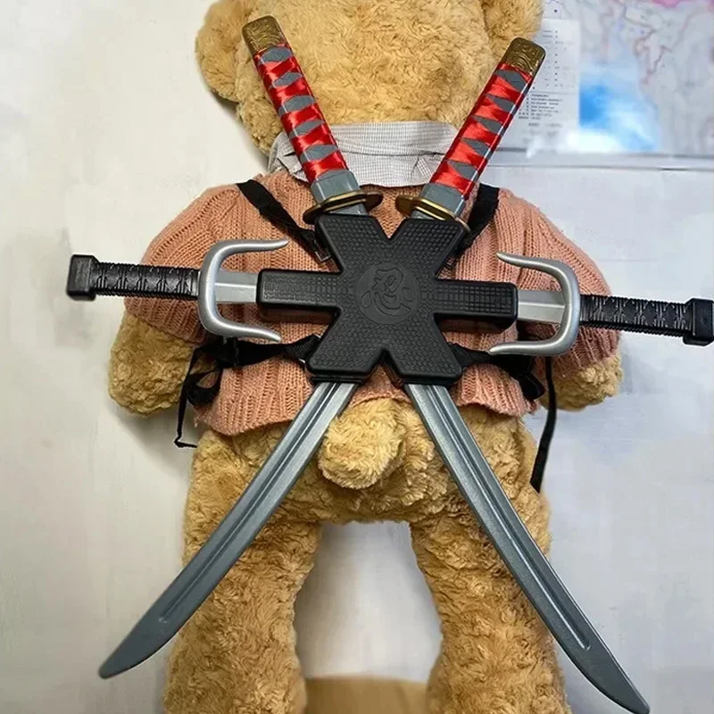 1: 1 Ninja Set Halloween Children's Japanese Samurai Cosplay Toys Knife Set Dart Toy Model Gifts Collection Bizarre Toys-Leplay