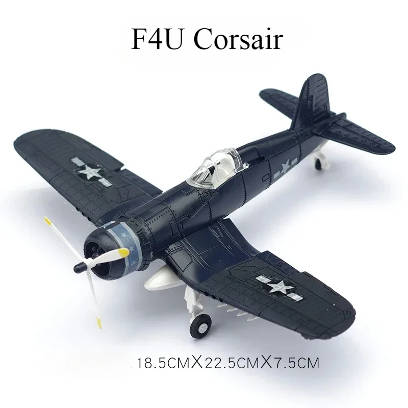 1/48 WWII American Corsair Mustang British Spitfire Hurricane German BF109 Fighter Jet Plastic Assembled Airplane Model Kit Toy-Leplay