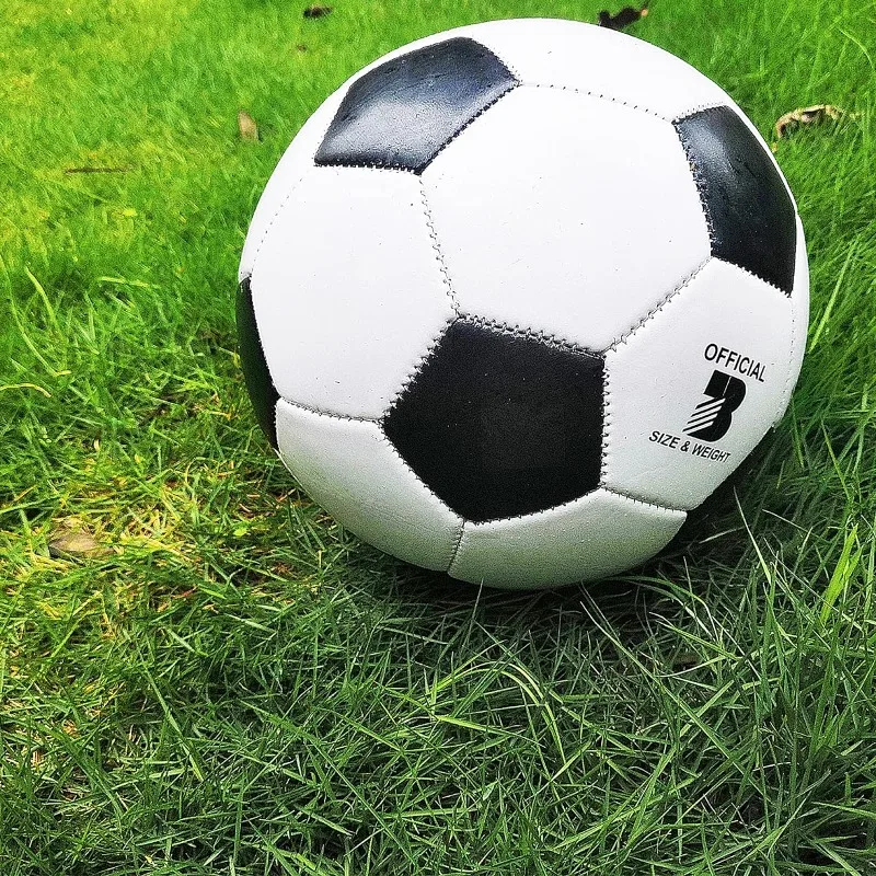 Size 3,4,5 Professional Training Soccer Balls Classic White Black Thicker PU Tight Weaved Soccer Balls Team Training Match-Leplay