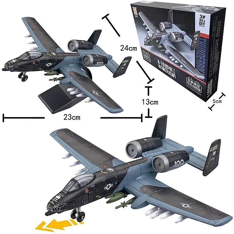 Military Series Building Blocks A-10 Thunderbolt II Support Attack Aircraft Model F14 Tomcat Fighter Toys Kids Boy Birthday Gift-Leplay