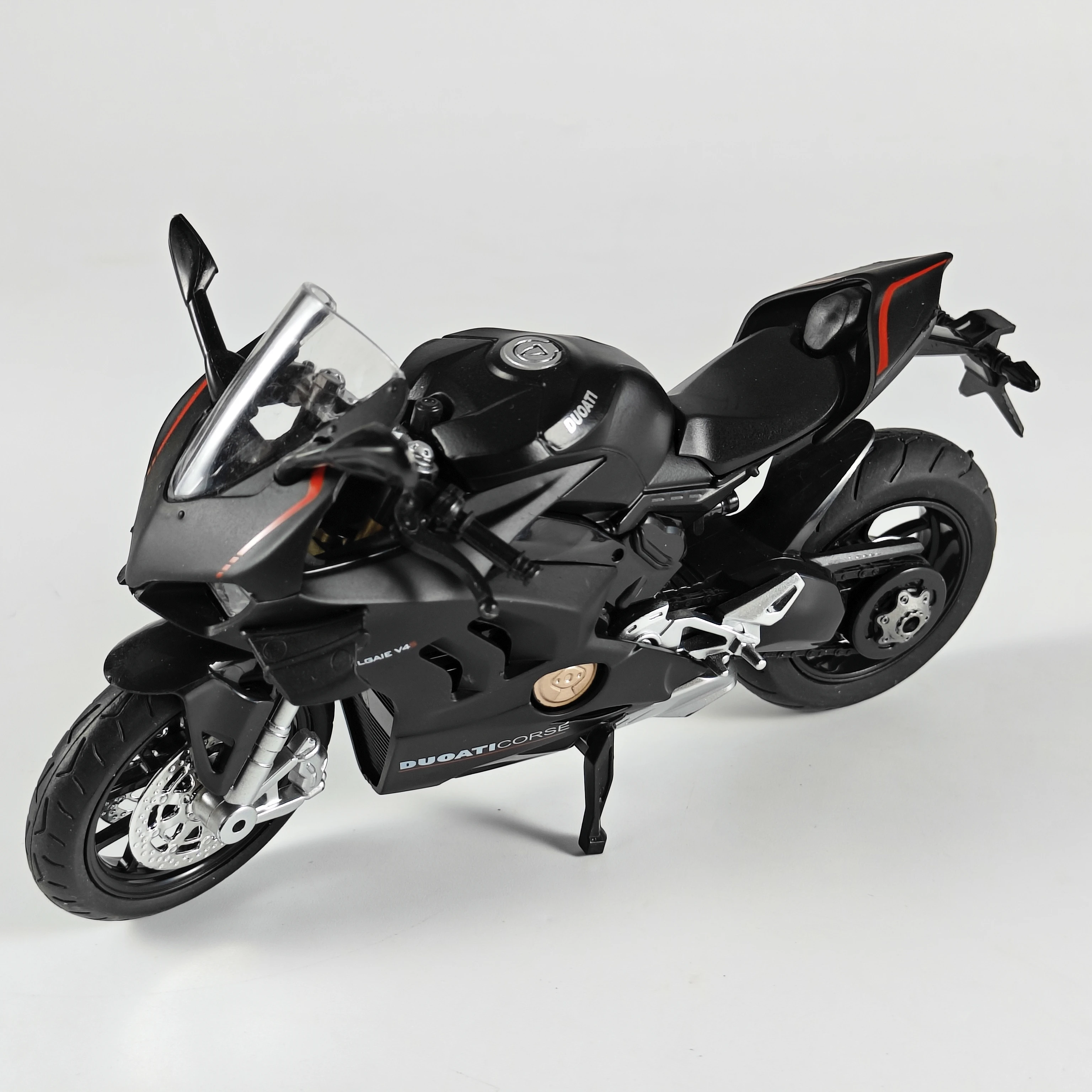 1:12 Scale Ducati V4S Racing Cross-country Motorcycle Diecast Model Sound And Light Toy Collect Hobby Model Ornaments Boys Toys-Leplay