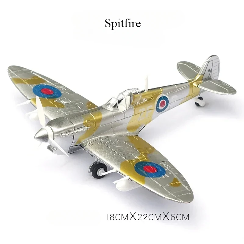 1/48 WWII American Corsair Mustang British Spitfire Hurricane German BF109 Fighter Jet Plastic Assembled Airplane Model Kit Toy-Leplay