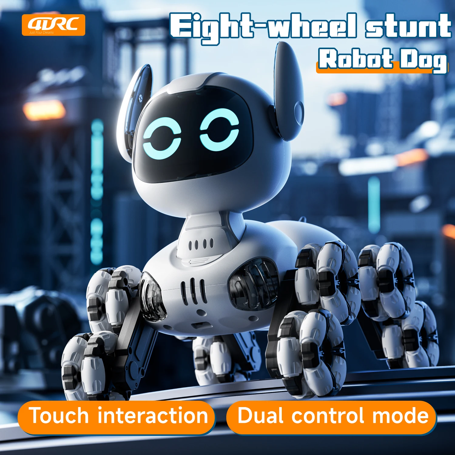 8WD Intelligent Remote Control Robot Dog Touch-sense Music Stunt RC Car Electric Radio Control Toys Kids Boys Girls Gifts-Leplay