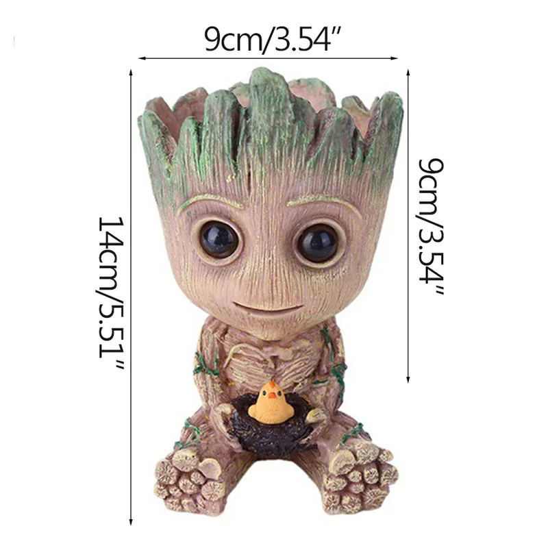 Home Decoration Crafts Miniature Model Office Desktop Display Cartoon Groot Figurines Handicrafts Decor Tree Man Ornament 5CM-Leplay