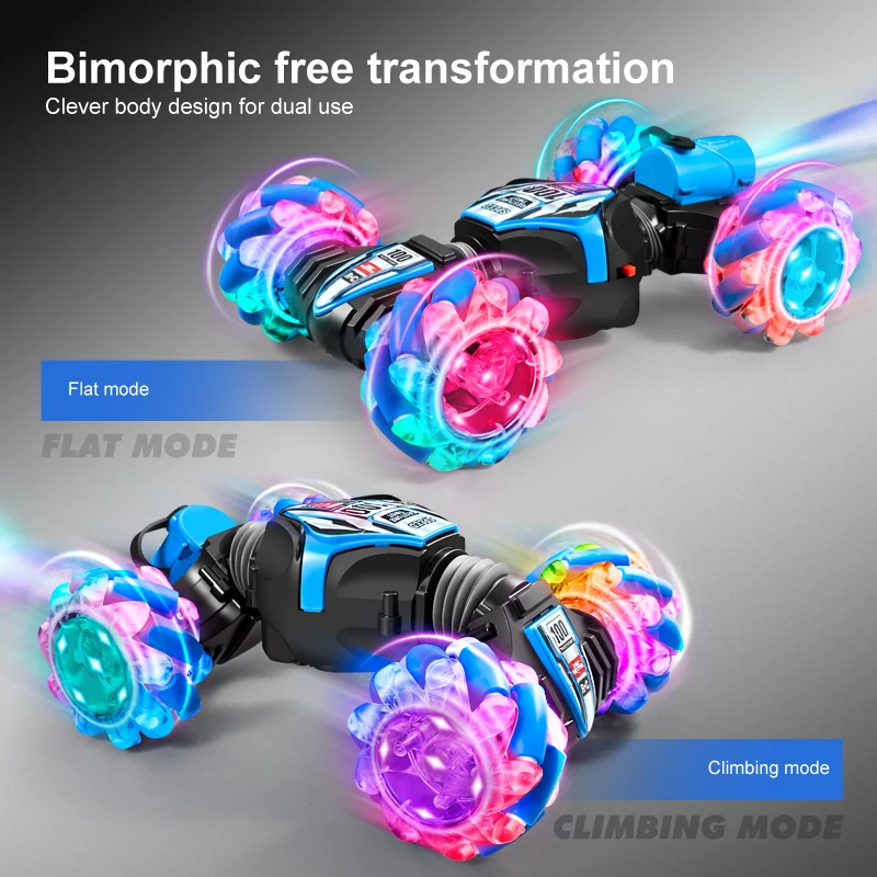 Top RC Stunt Car 2.4G Remote Control Cars RC Watch Gesture Sensor LED Rotation Gift Electronic Toy for Kids Boys-Leplay