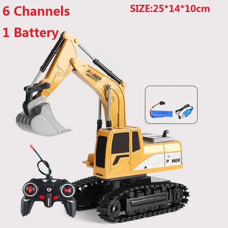 2.4G Excavator RC CAR Remote Control Engineering Dumper Vehicle Crawler Truck Bulldozer Toys for Boys Kids Excavator Gifts-Leplay