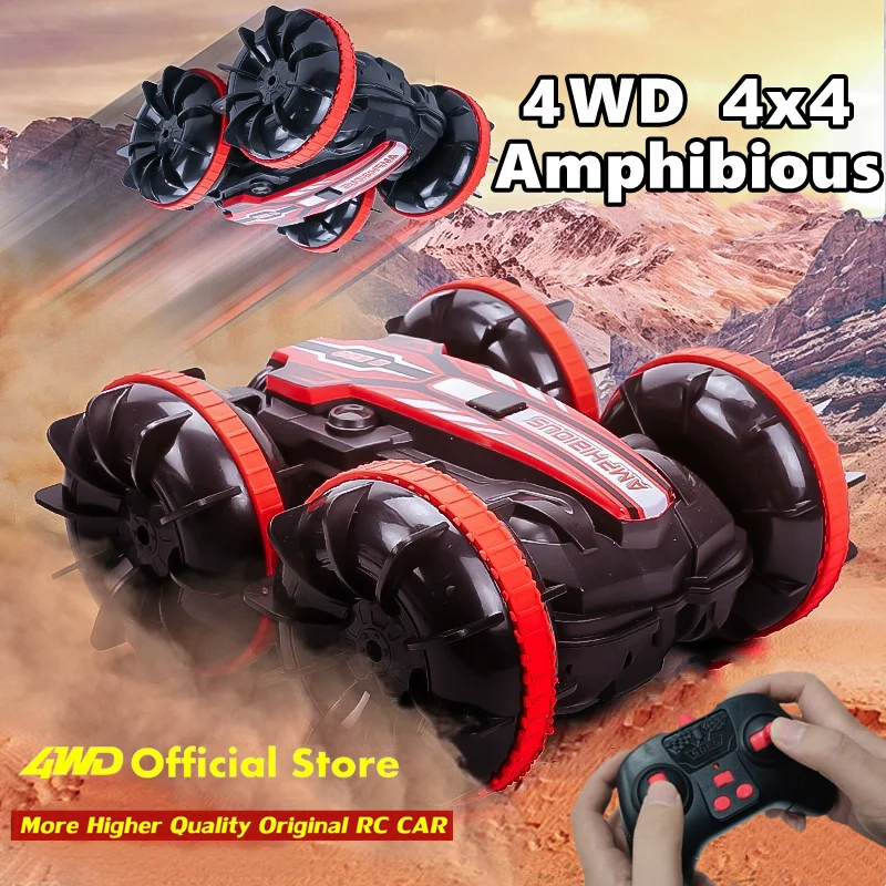 Amphibious RC Car Remote Control Stunt Car Vehicle Double-sided Flip Radio 4WD Drift Off Road Outdoor Toys for Boy Children Gift-Leplay
