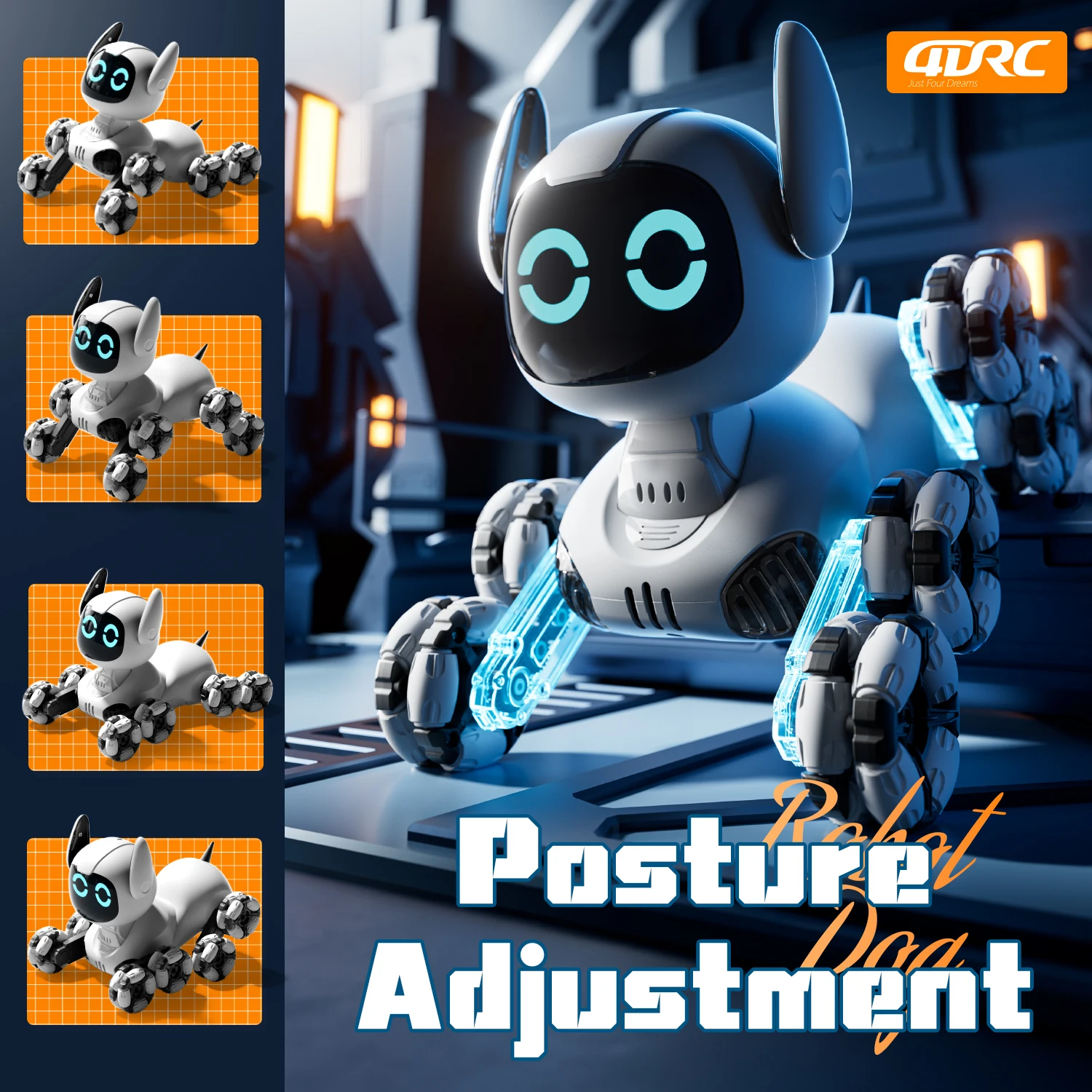 8WD Intelligent Remote Control Robot Dog Touch-sense Music Stunt RC Car Electric Radio Control Toys Kids Boys Girls Gifts-Leplay