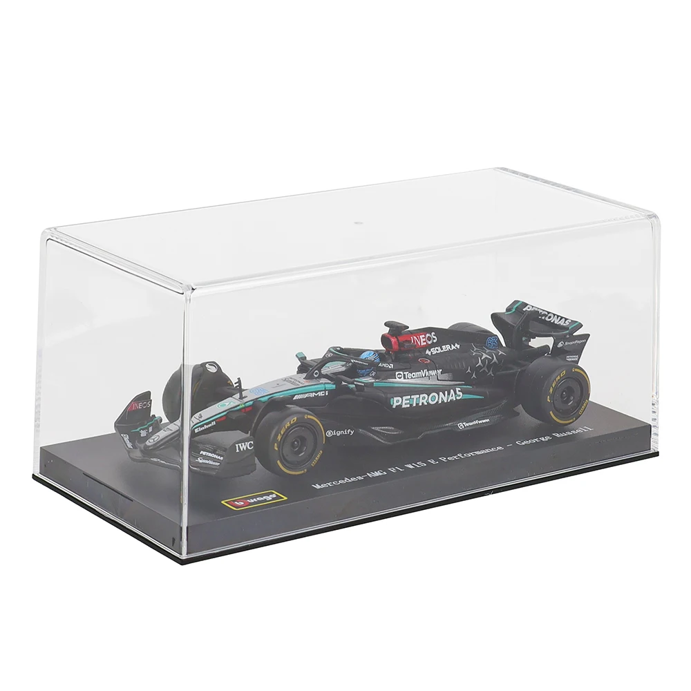 Bburago 1:43 Mercedes-AMG Petronas F1 Equipo W15 2024 # 44 Hamilton # 63 George Russell coche de aleación modelo fundido a presi-Leplay