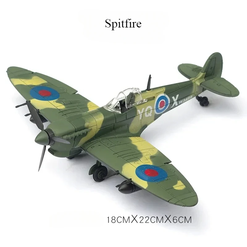 1/48 WWII American Corsair Mustang British Spitfire Hurricane German BF109 Fighter Jet Plastic Assembled Airplane Model Kit Toy-Leplay