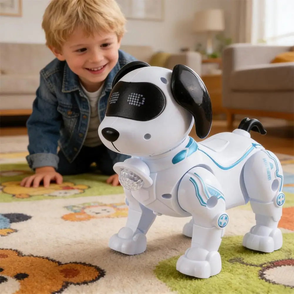 Robot Dog Electronic Stunt Pet Interactive Touch Programmable Smart Walking Dancing Kids Birthday Gift for Kids Boys Girls-Leplay