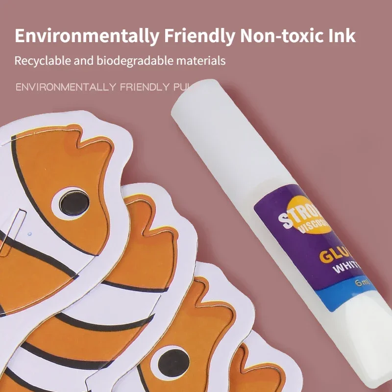 Children's 3D Puzzle Kindergarten Animal Puzzle Intelligence Early Education Toys Dinosaur Animal Model Paper 3-4-5-6 Years Old-Leplay