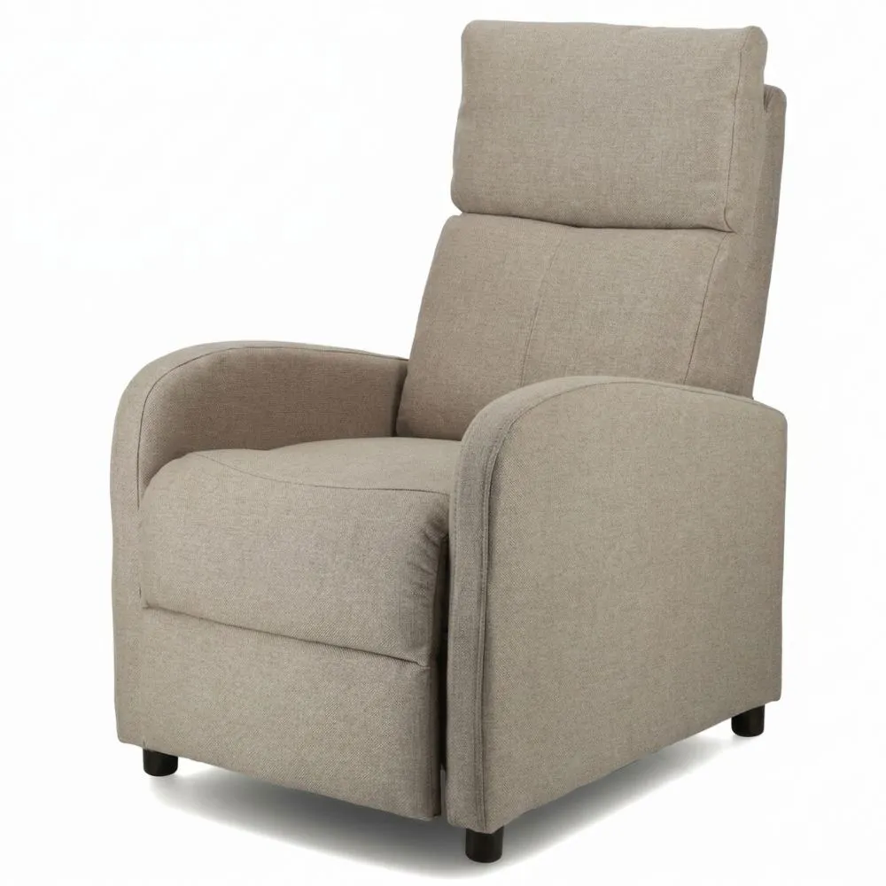 Sillón Reclinable Manual con Reposapiés, Compacto y Cómodo