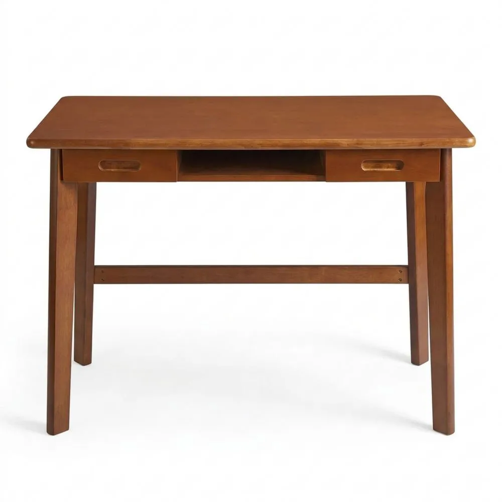 Escritorio de Madera Maciza con Cajones para Oficina en Casa