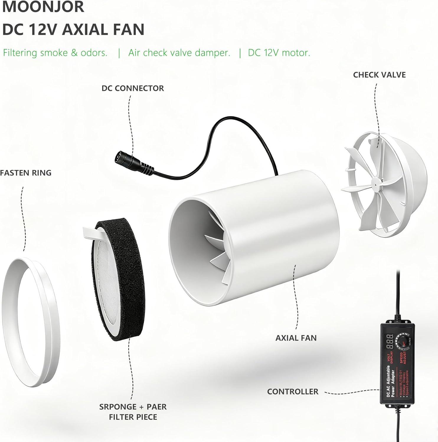 4" Fume Extractor Fan Kit