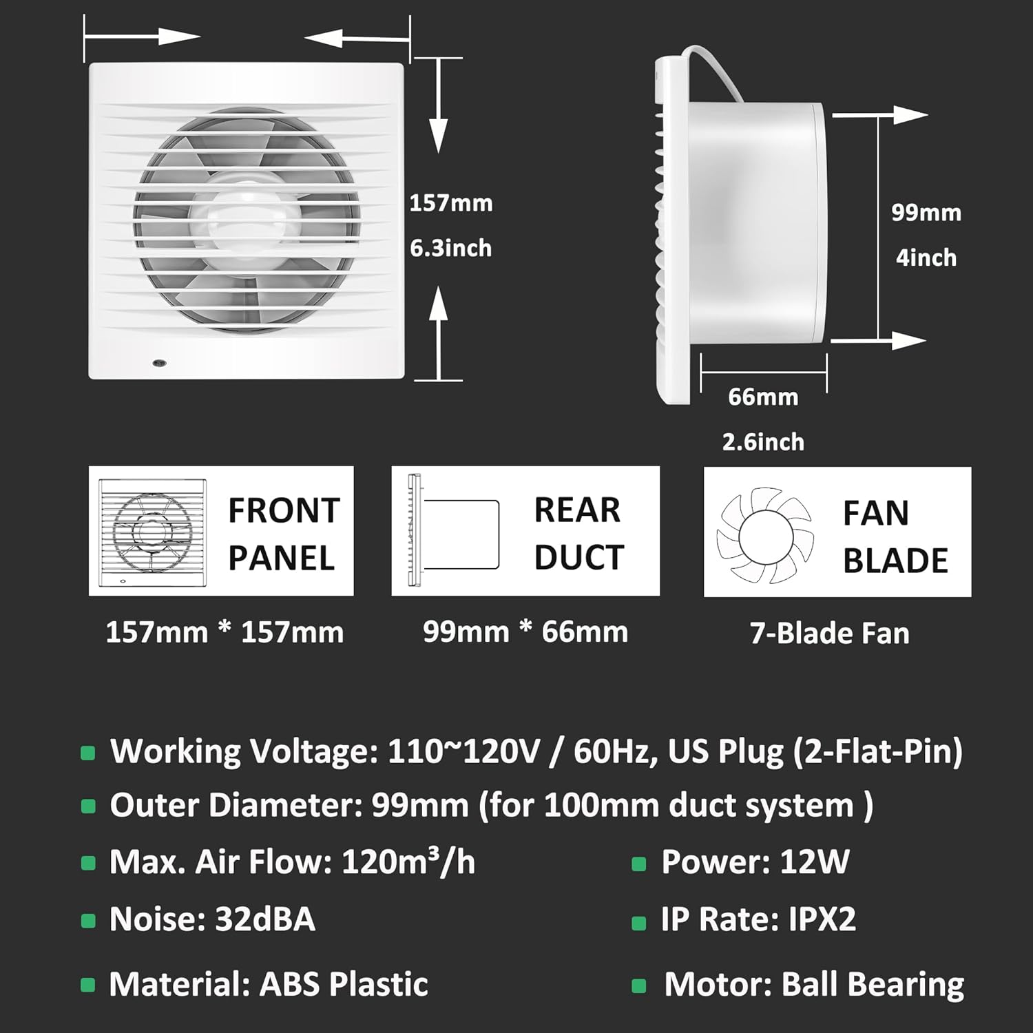 4" Exhaust Fan