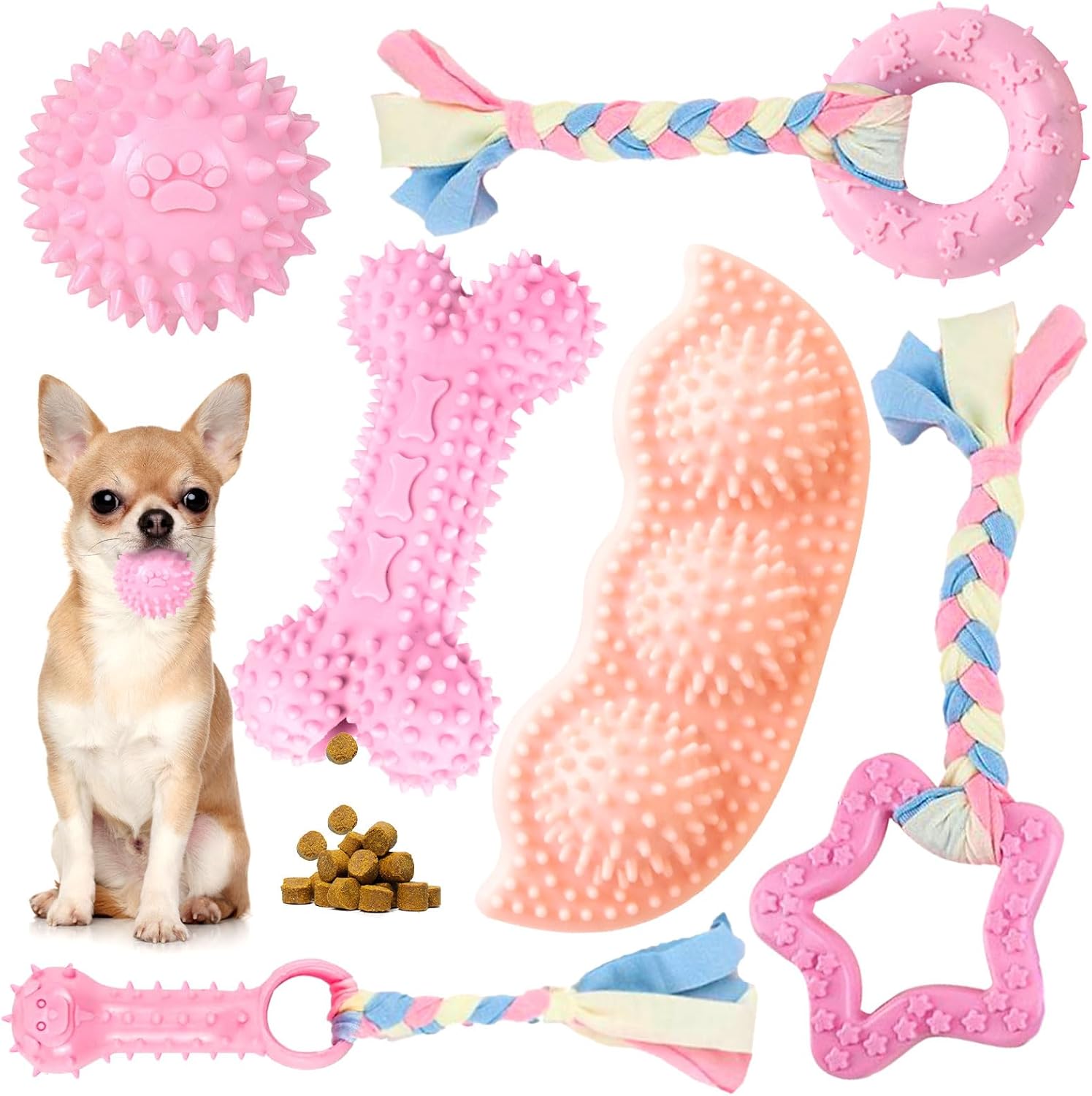 6 Pack Puppy Chew Toys