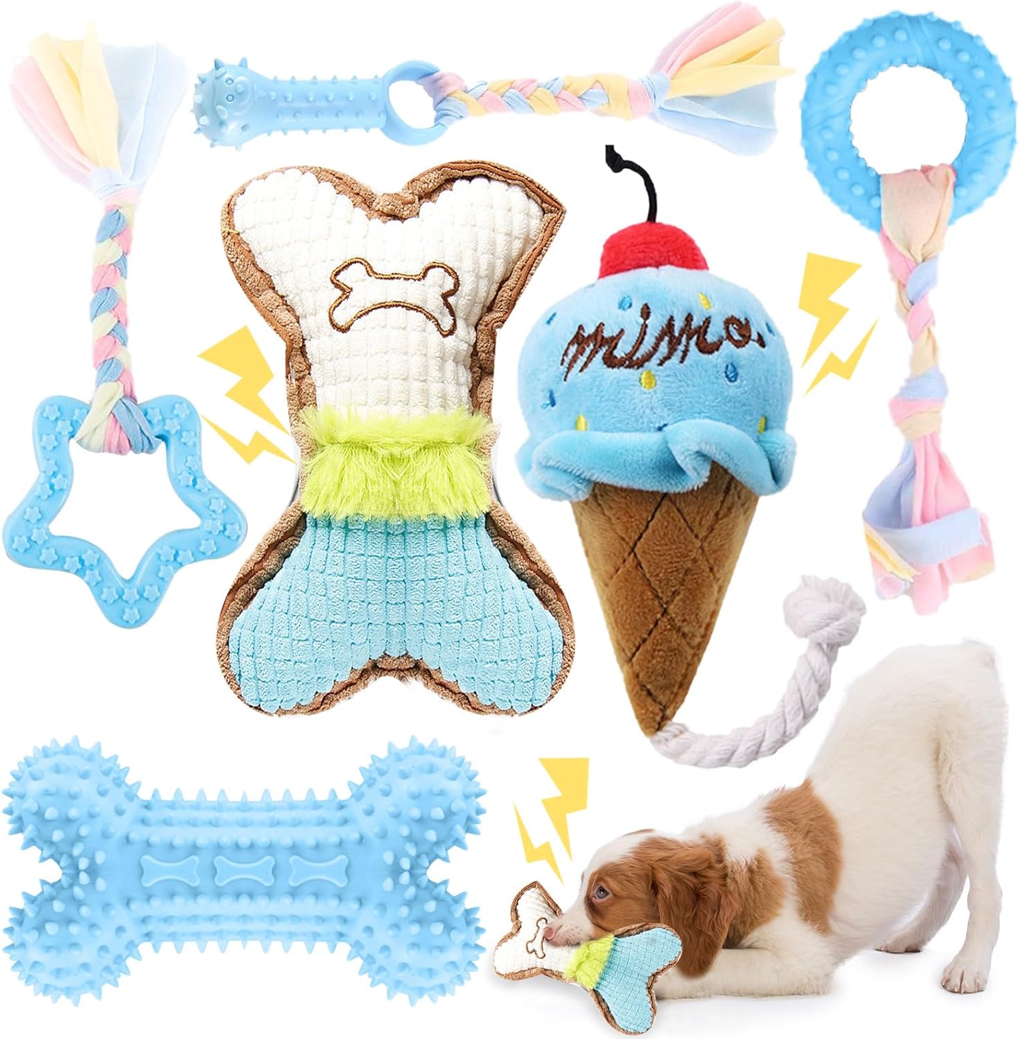 6 Pack Puppy Teething Toys
