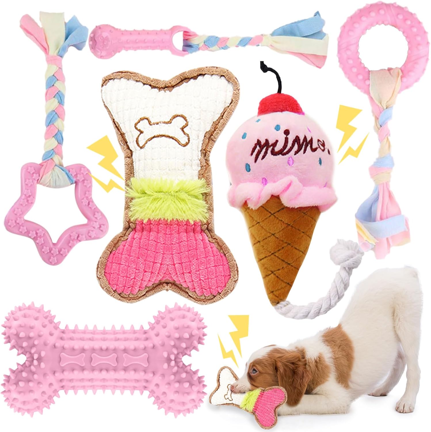 6 Pack Puppy Teething Toys