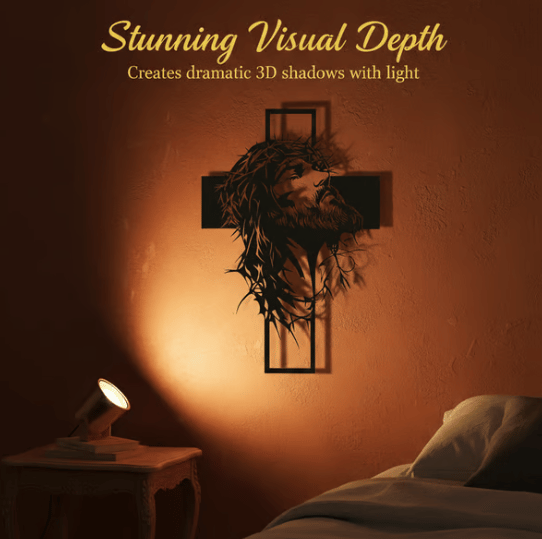 🔥🔥Jesus Cross Iron Sign Christ Wall Art Decor✝️🖼️ Elevate Your Space with Spiritual Elegance 🙌✨