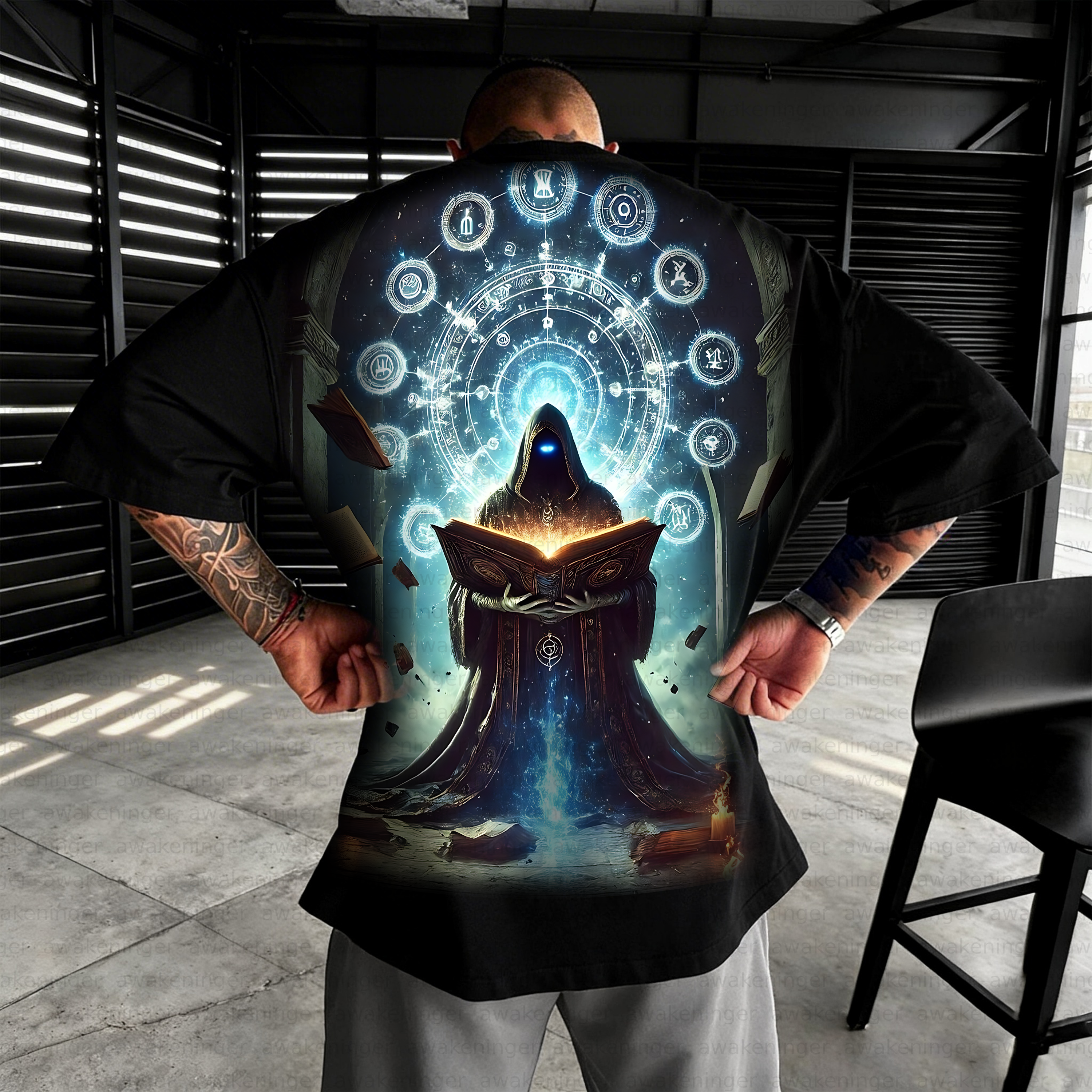 Seek Soul Print patterned retro T-Shirt