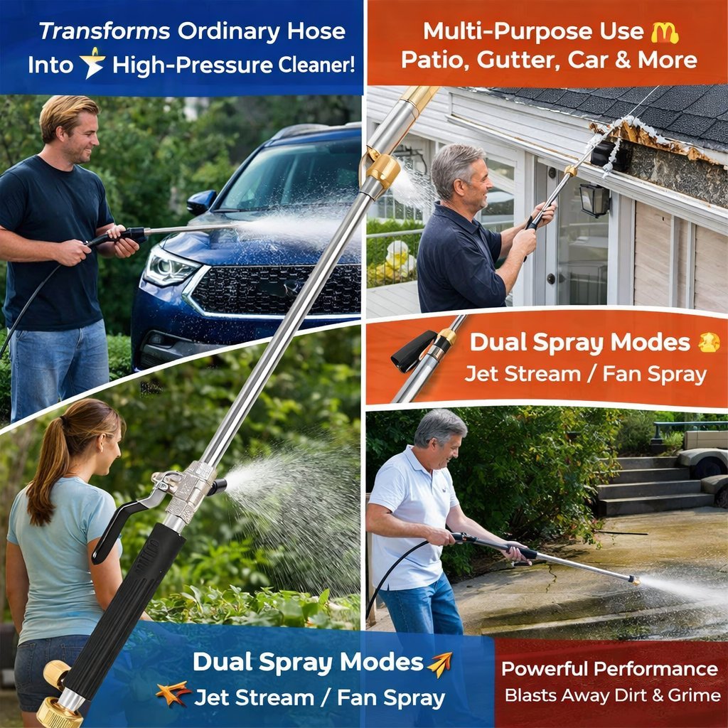 🚿 High Pressure Hydro Jet Washer Wand