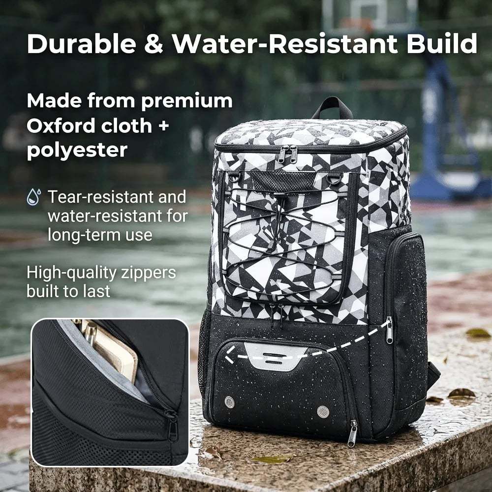 🏀 Basketball Backpack with Ball Holder & Shoe Compartment