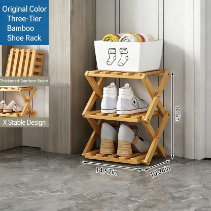 The 9-Tier No-Assembly Bamboo Rack !🌿👟