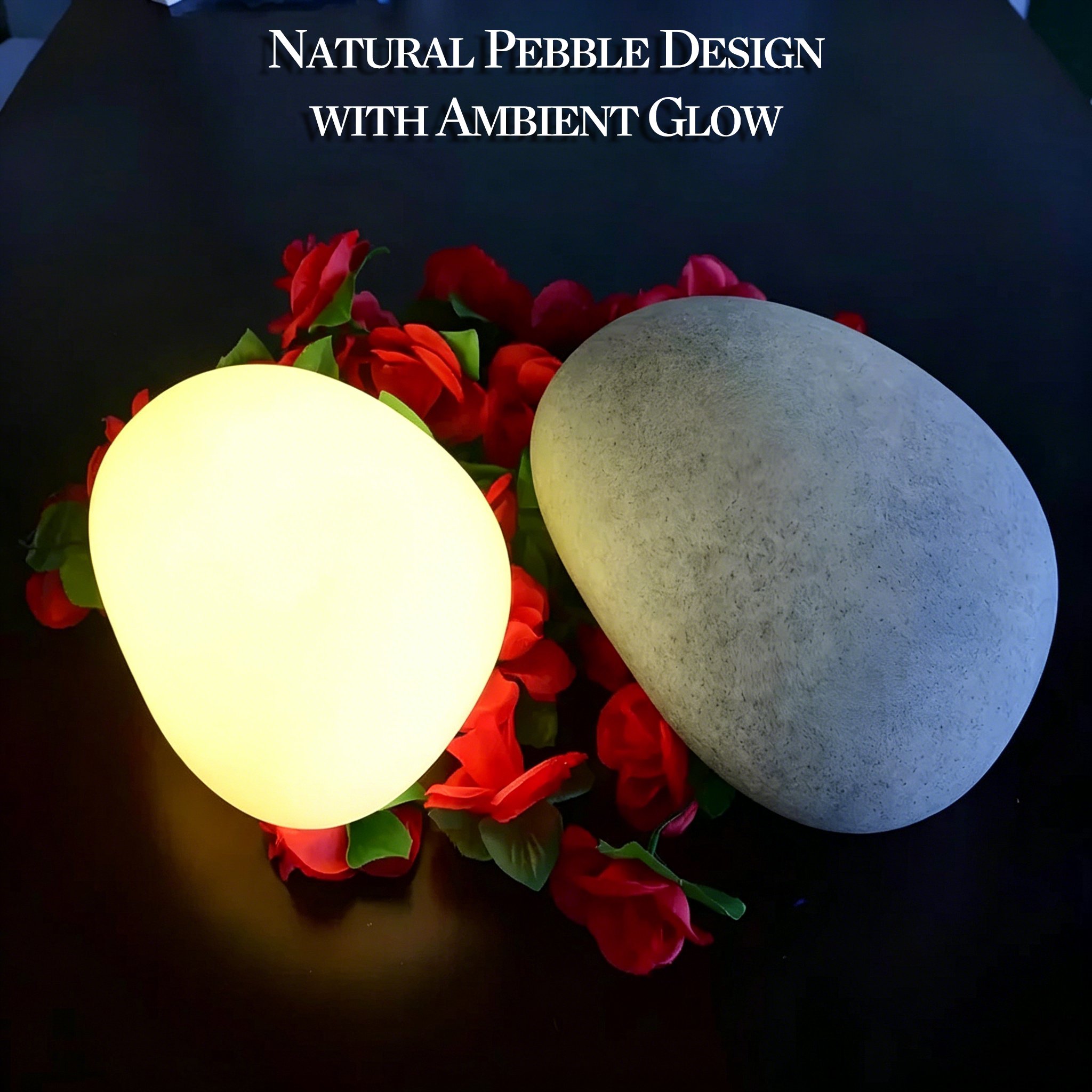 🌙 Outdoor Solar Pebble Lawn Light