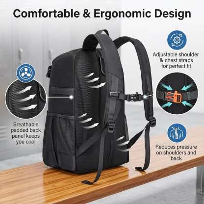 🏀 Basketball Backpack with Ball Holder & Shoe Compartment