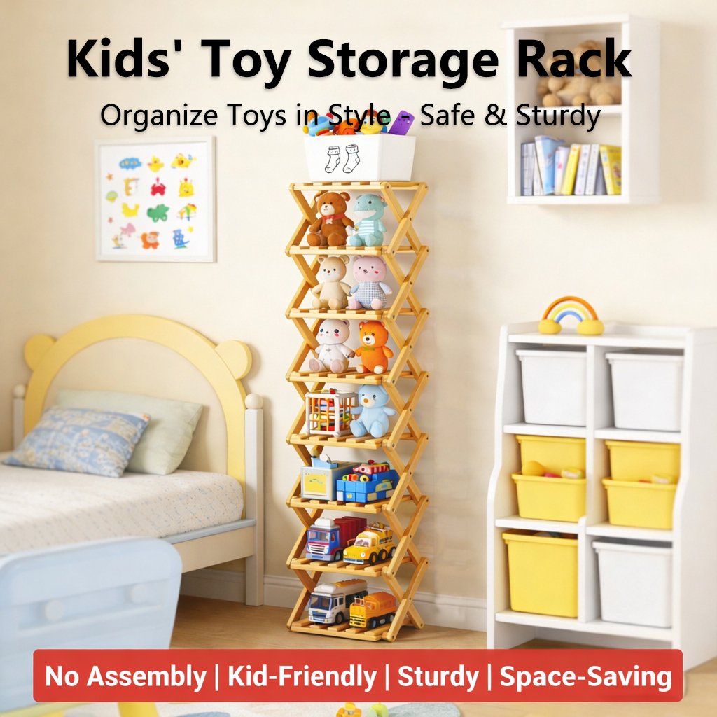 The 9-Tier No-Assembly Bamboo Rack !🌿👟