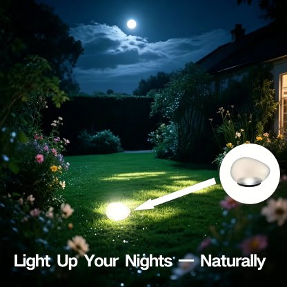 🌙 Outdoor Solar Pebble Lawn Light