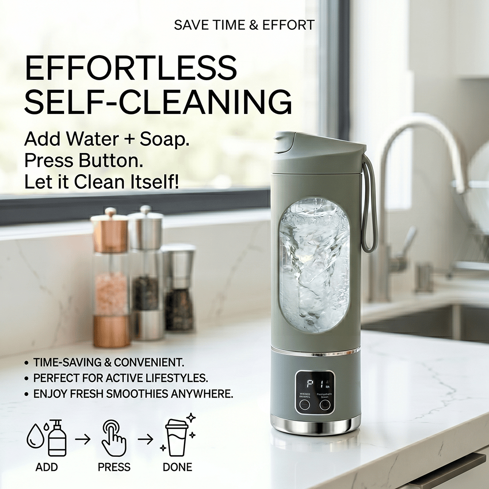 ⚡ Portable Blender Bottle – USB Rechargeable Smoothie Maker for Fresh Drinks Anytime, Anywhere 🥤