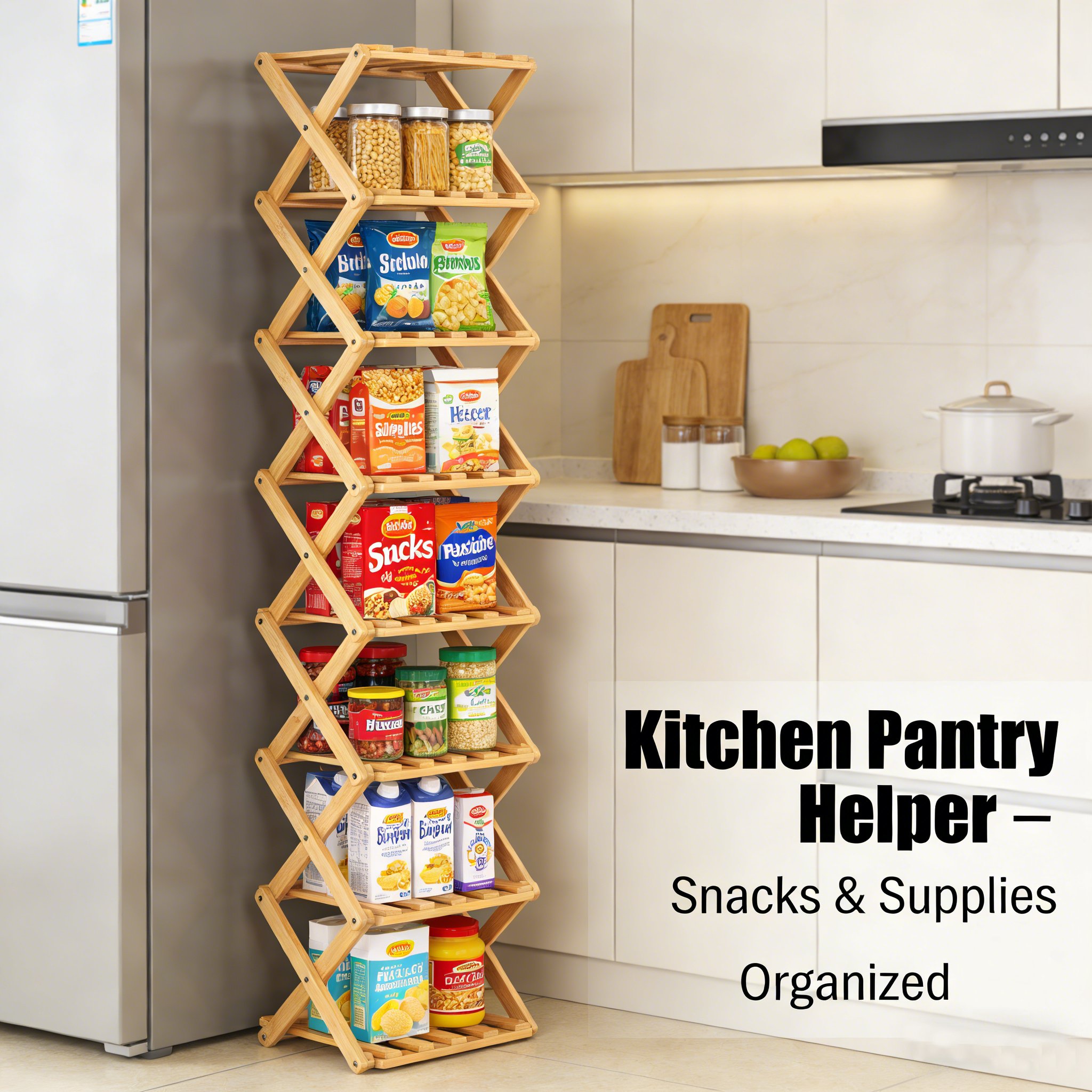 The 9-Tier No-Assembly Bamboo Rack !🌿👟