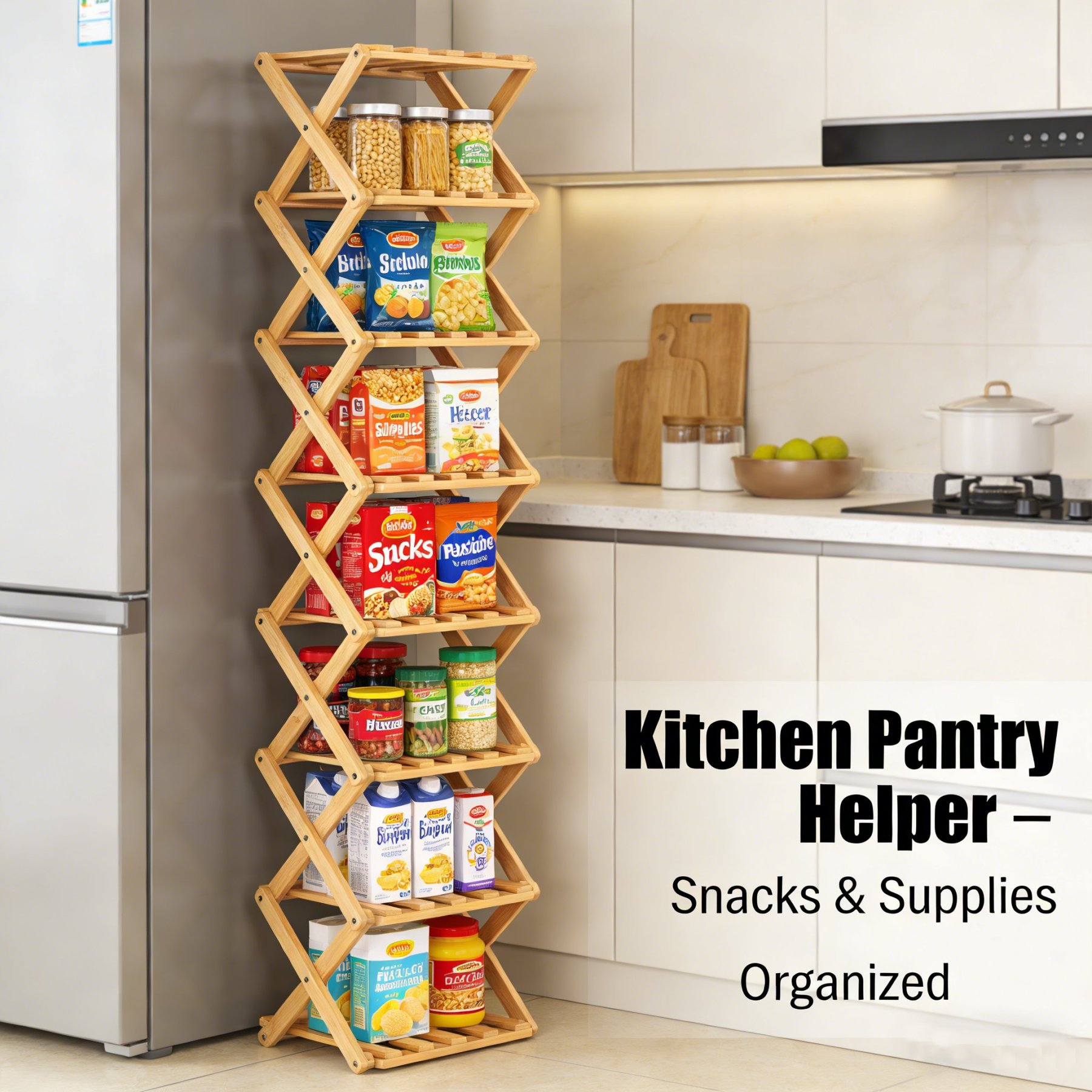 The 9-Tier No-Assembly Bamboo Rack !🌿👟