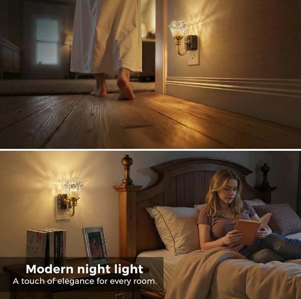 ✨Vintage-Style LED Wall Night Light – Soft Ambient Glow for a Cozy Home