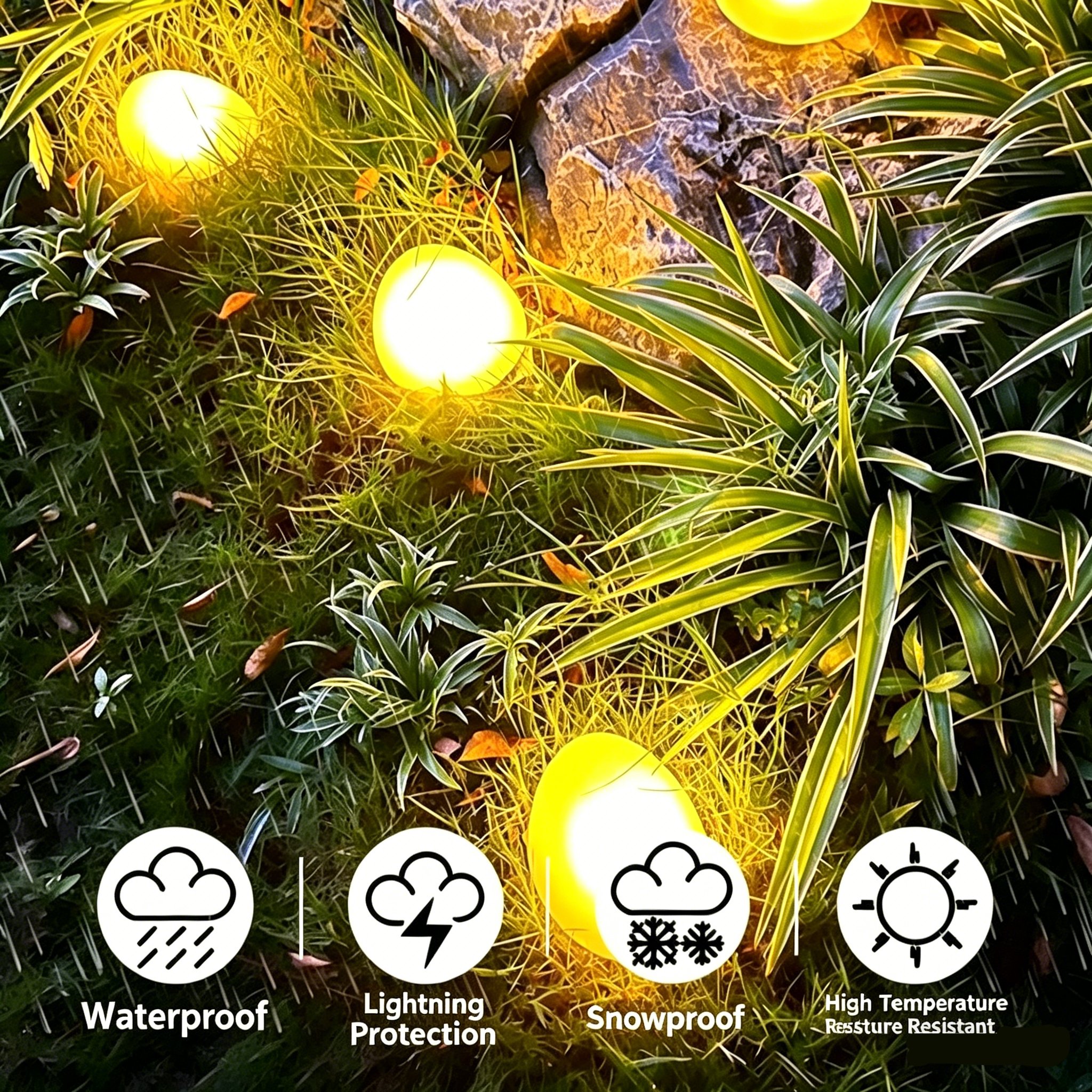 🌙 Outdoor Solar Pebble Lawn Light