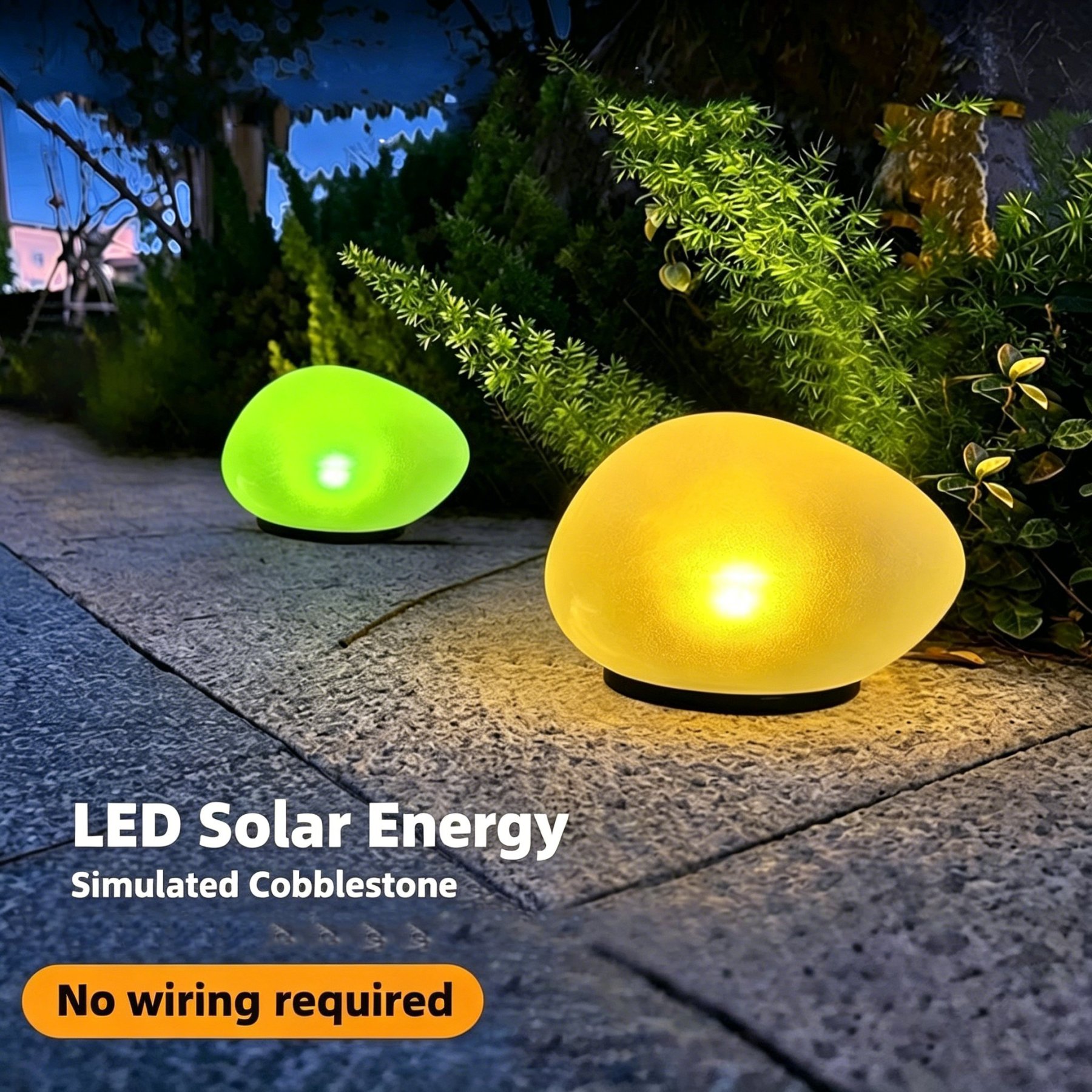 🌙 Outdoor Solar Pebble Lawn Light