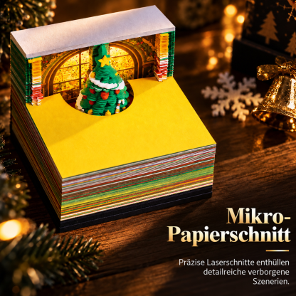 Beleuchteter 3D-Weihnachtskalender aus Papier