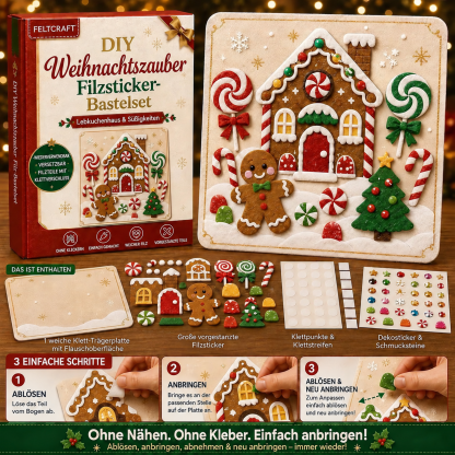 Lebkuchenhaus – Filz-Bastelset