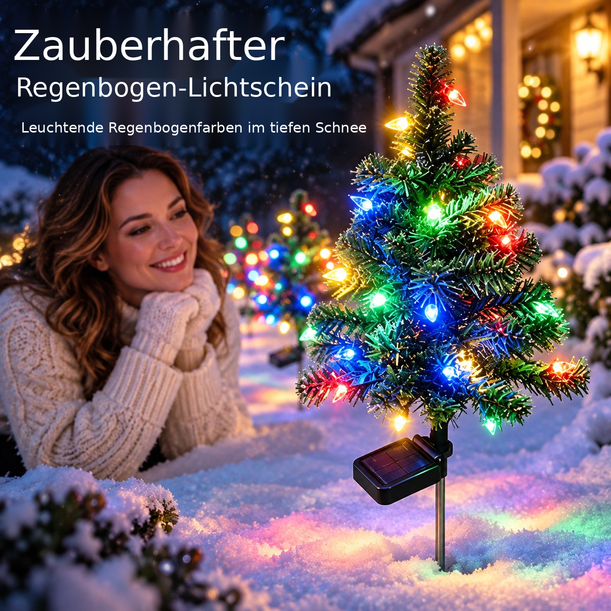 Solar-Weihnachtsbaumleuchten mit Erdspieß