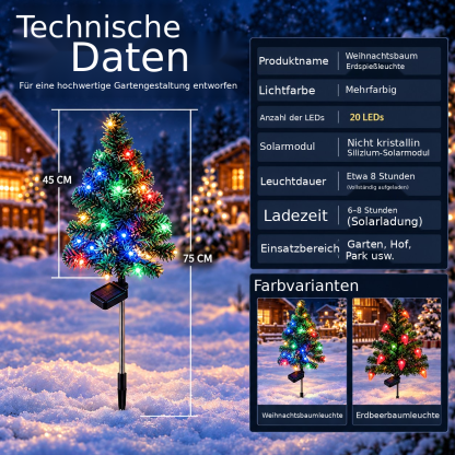 Solar-Weihnachtsbaumleuchten mit Erdspieß