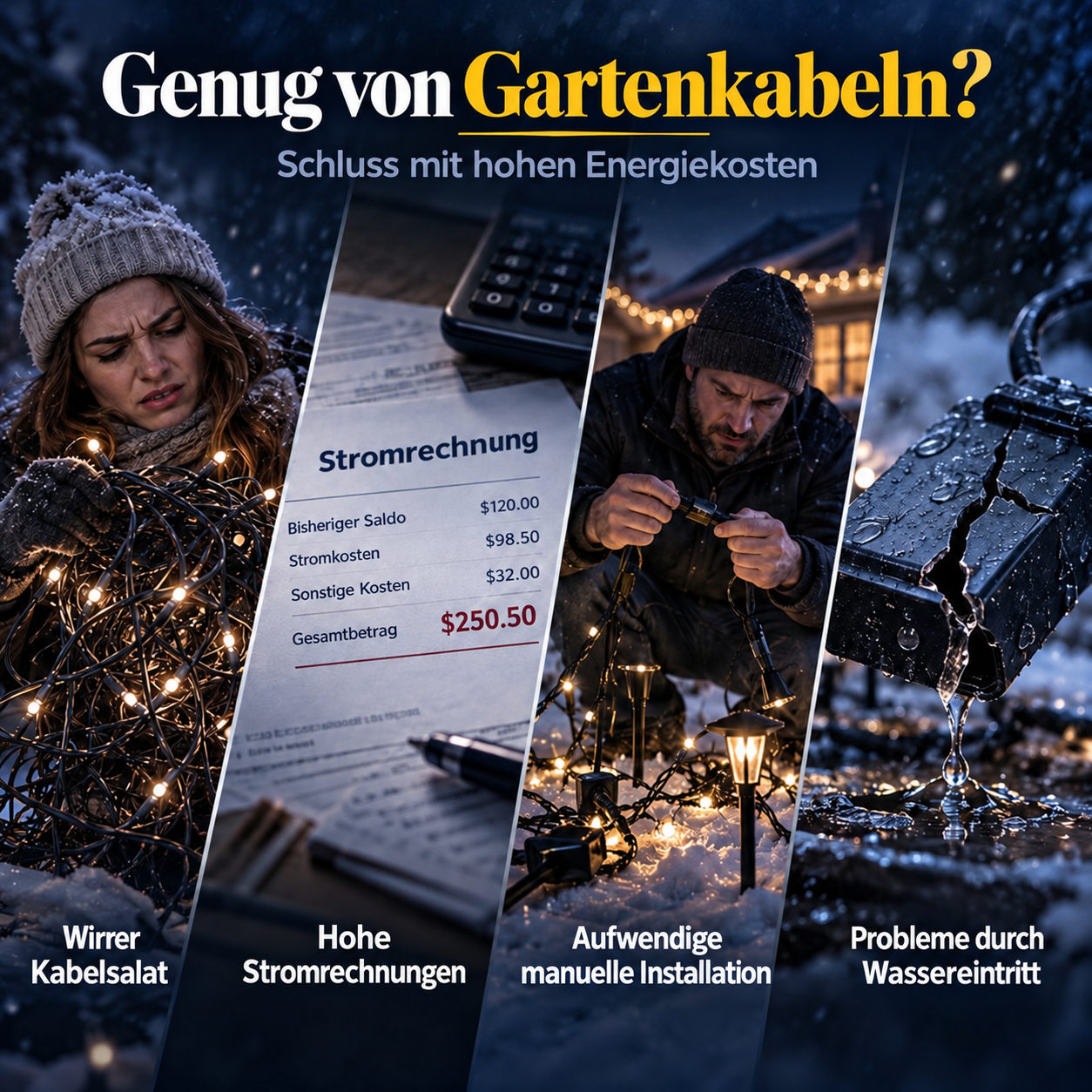 Solar-Weihnachtsbaumleuchten mit Erdspieß
