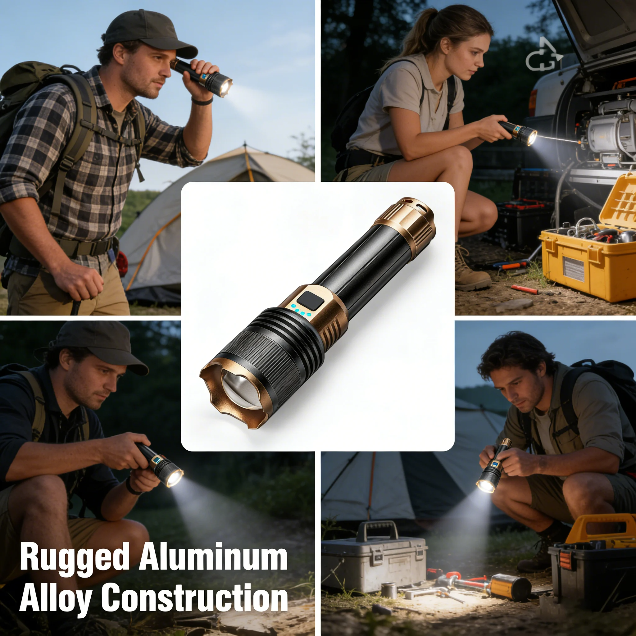 🔦 Rechargeable Outdoor Long-Range Ultra-Bright Laser Flashlight