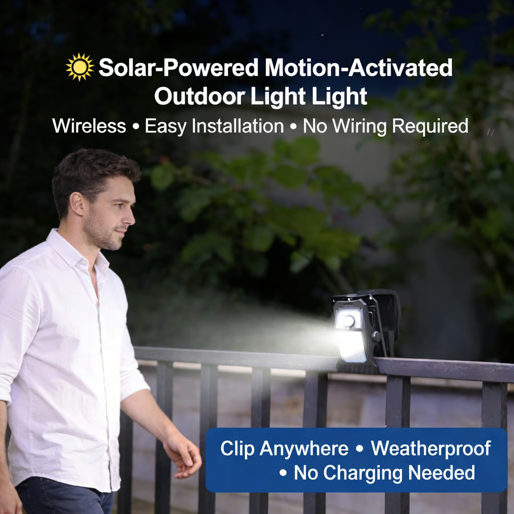 Outdoor solar garden lights and motion-activated lights 🌟