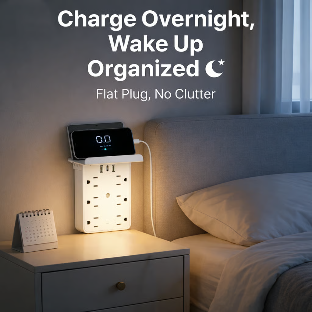 Multi-Functional Power Strip with Panel