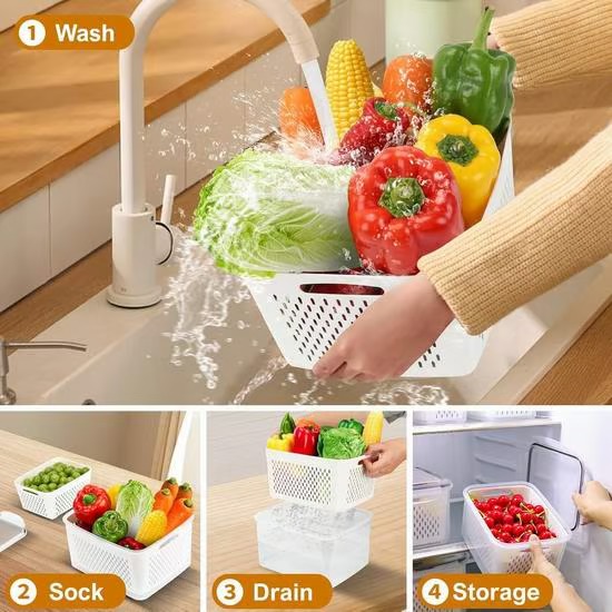 Food Storage Containers for Refrigerator Organization（3-6 PCS）