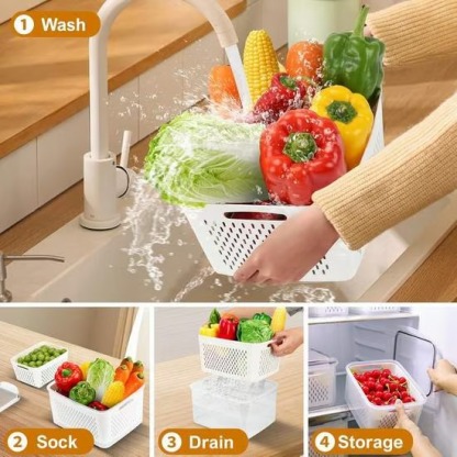 Food Storage Containers for Refrigerator Organization（3-6 PCS）