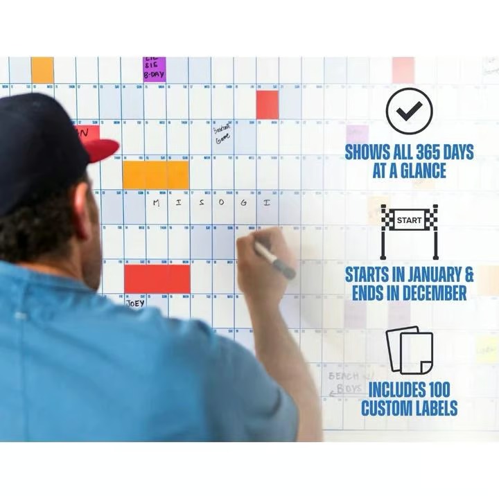 📅 Year-Round Wall Calendar – 2026 Dry Erase