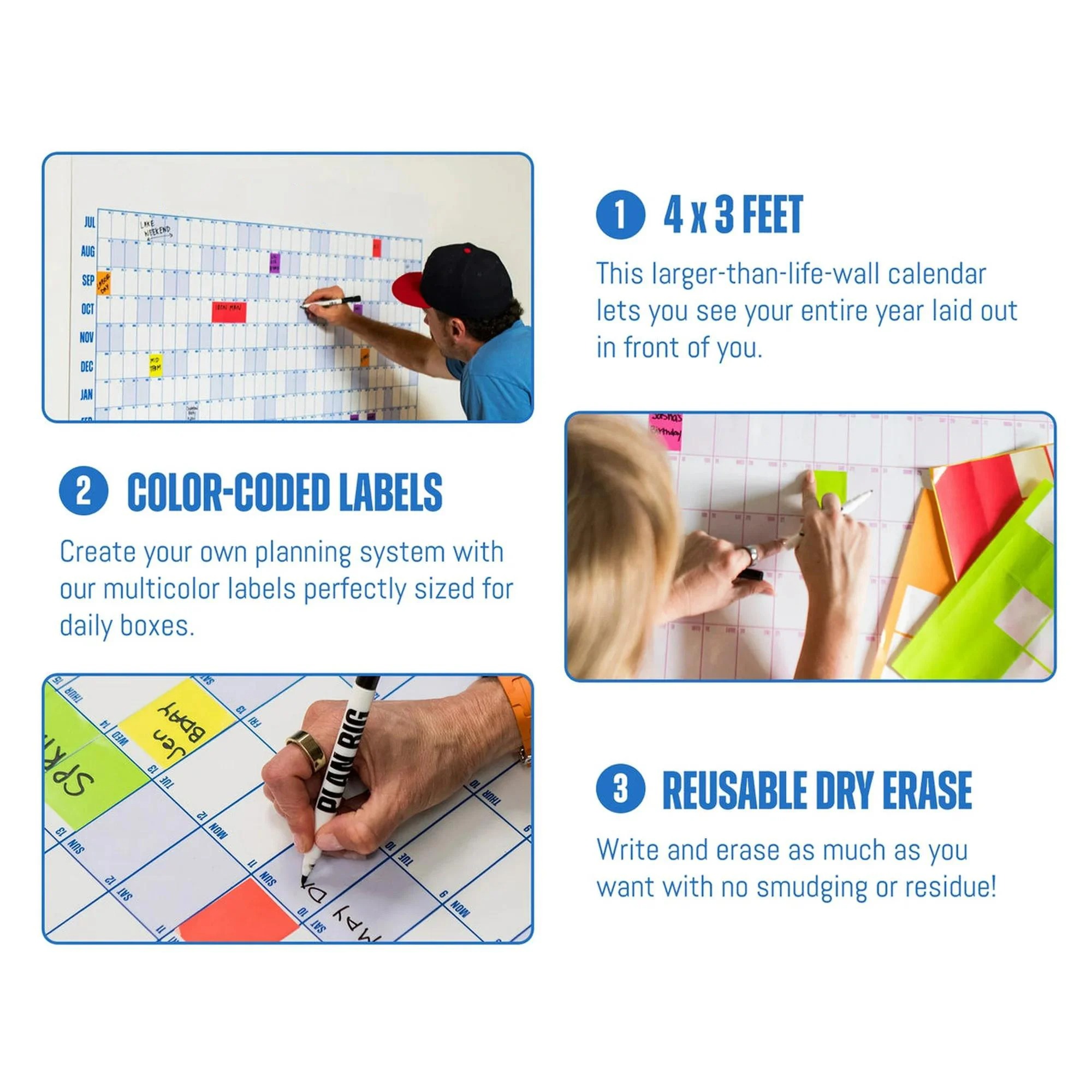 📅 Year-Round Wall Calendar – 2026 Dry Erase